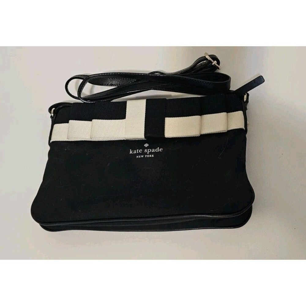 Kate Spade Womens Black Nylon Bow Barrow Street Crossbody L115711